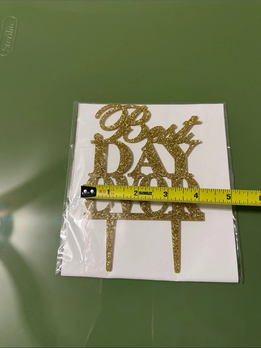 Gold 'Best Day Ever' Cake Topper - Home Party Supplies